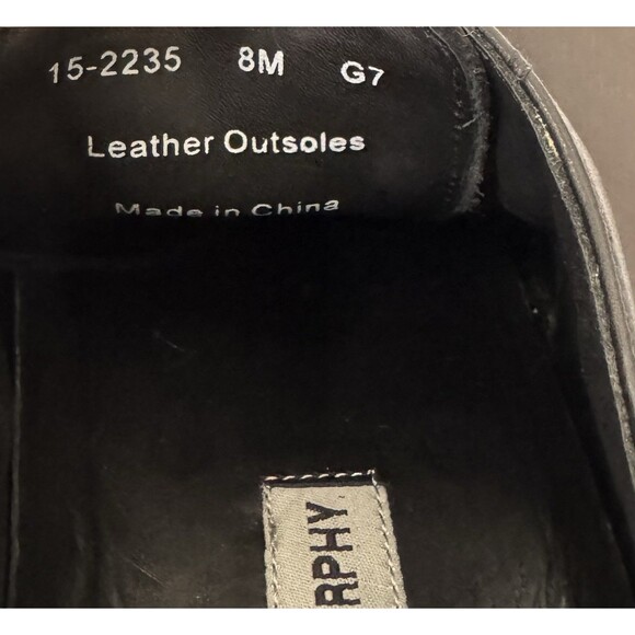 Johnston & Murphy Black Leather Cap Toe Oxford Dress Shoes Men 8M Career Work - Picture 9 of 13